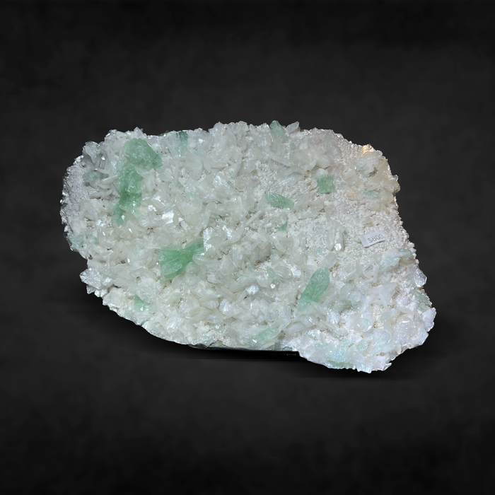 GREEN APOPHYLLITE WITH STILBITE