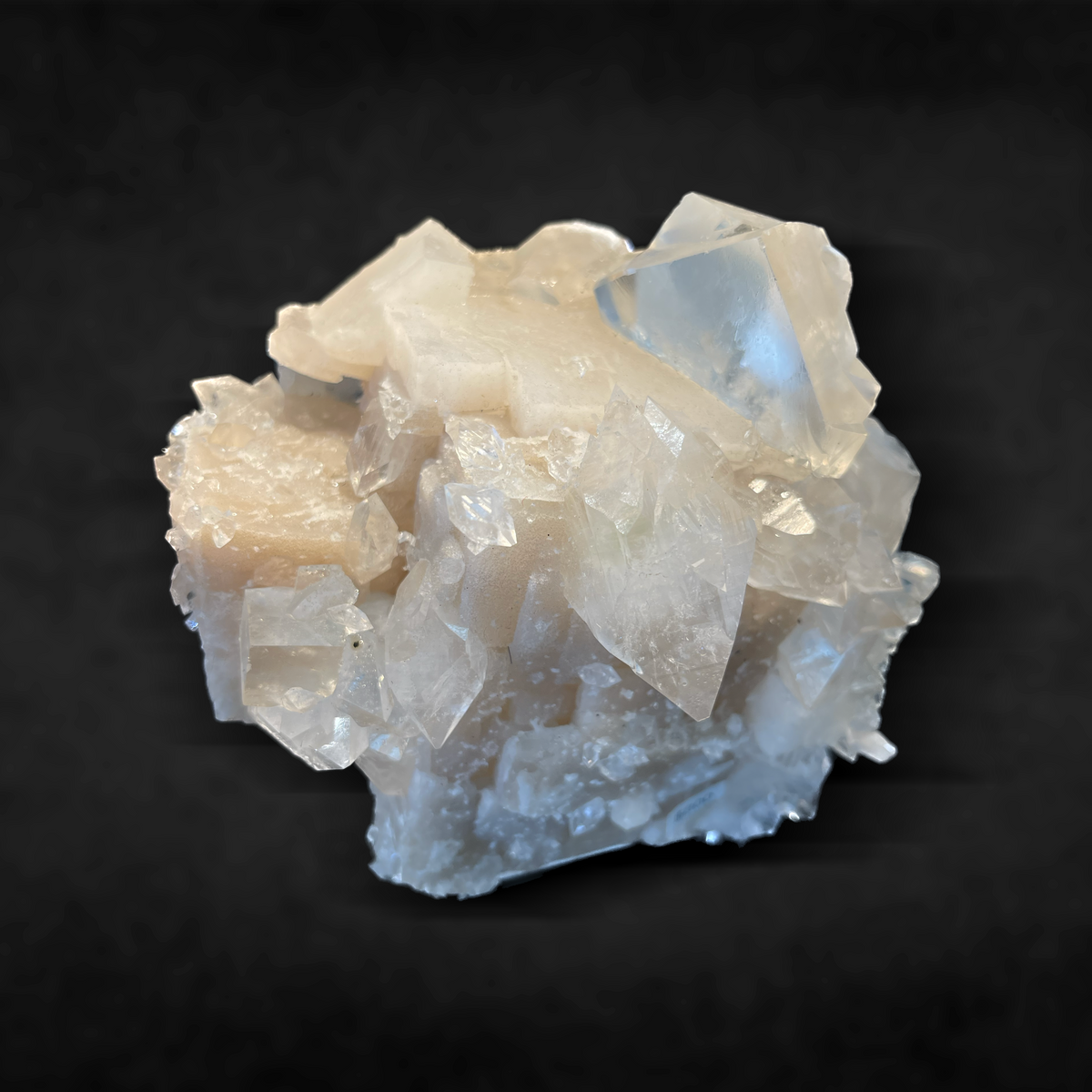 CALCITE ON CALCITE COATED WITH DRUZY QUARTZ