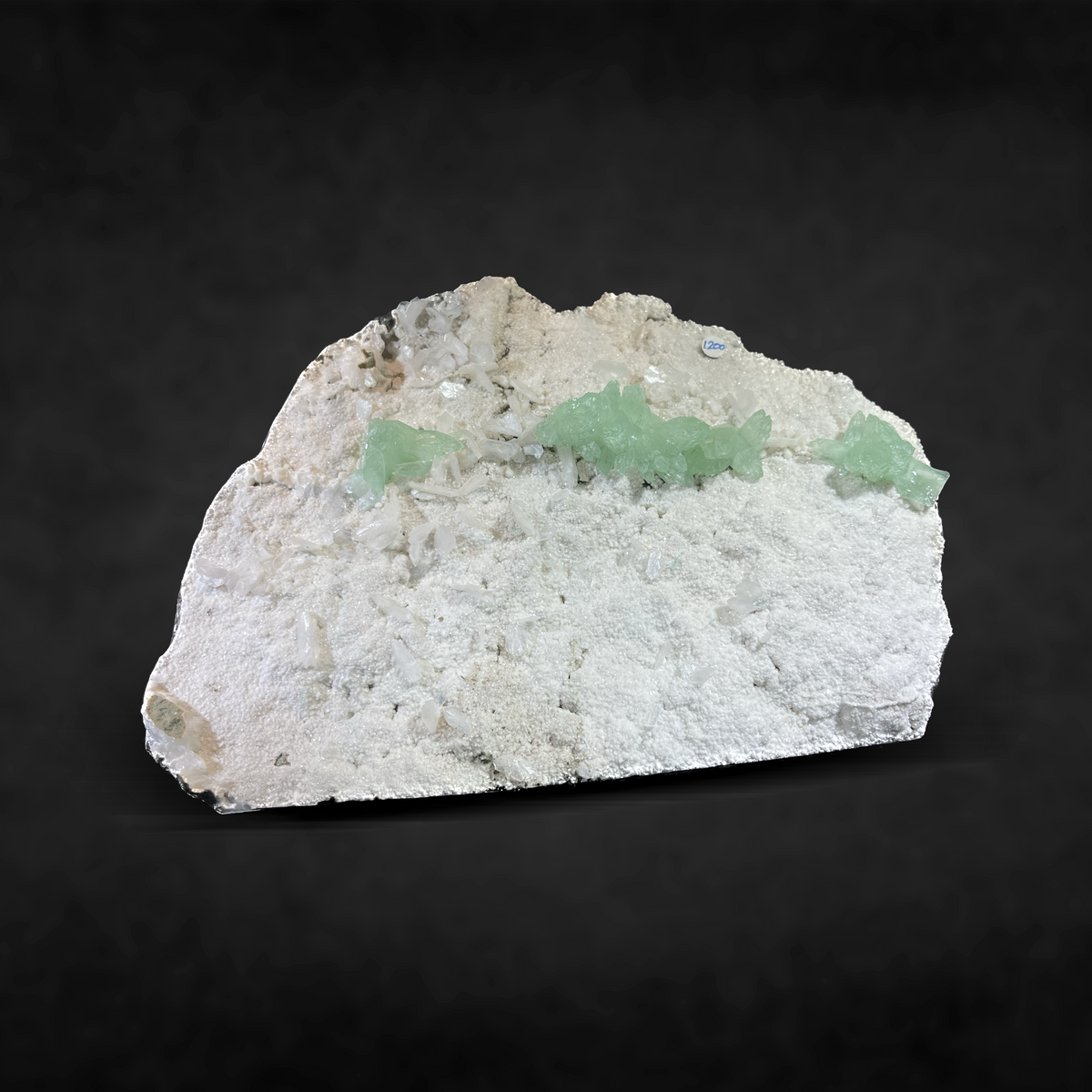 GREEN APOPHYLLITE WITH STILBITE