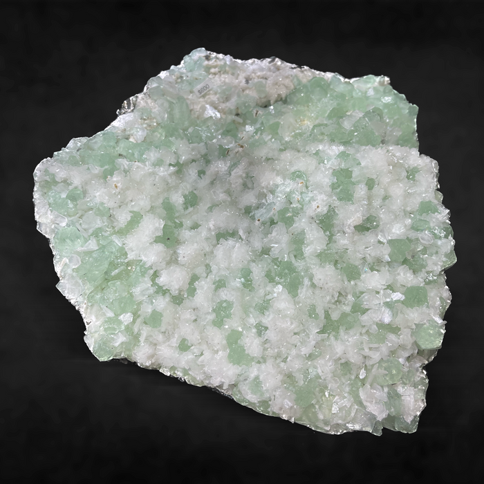 GREEN APOPHYLLITE WITH STILBITE