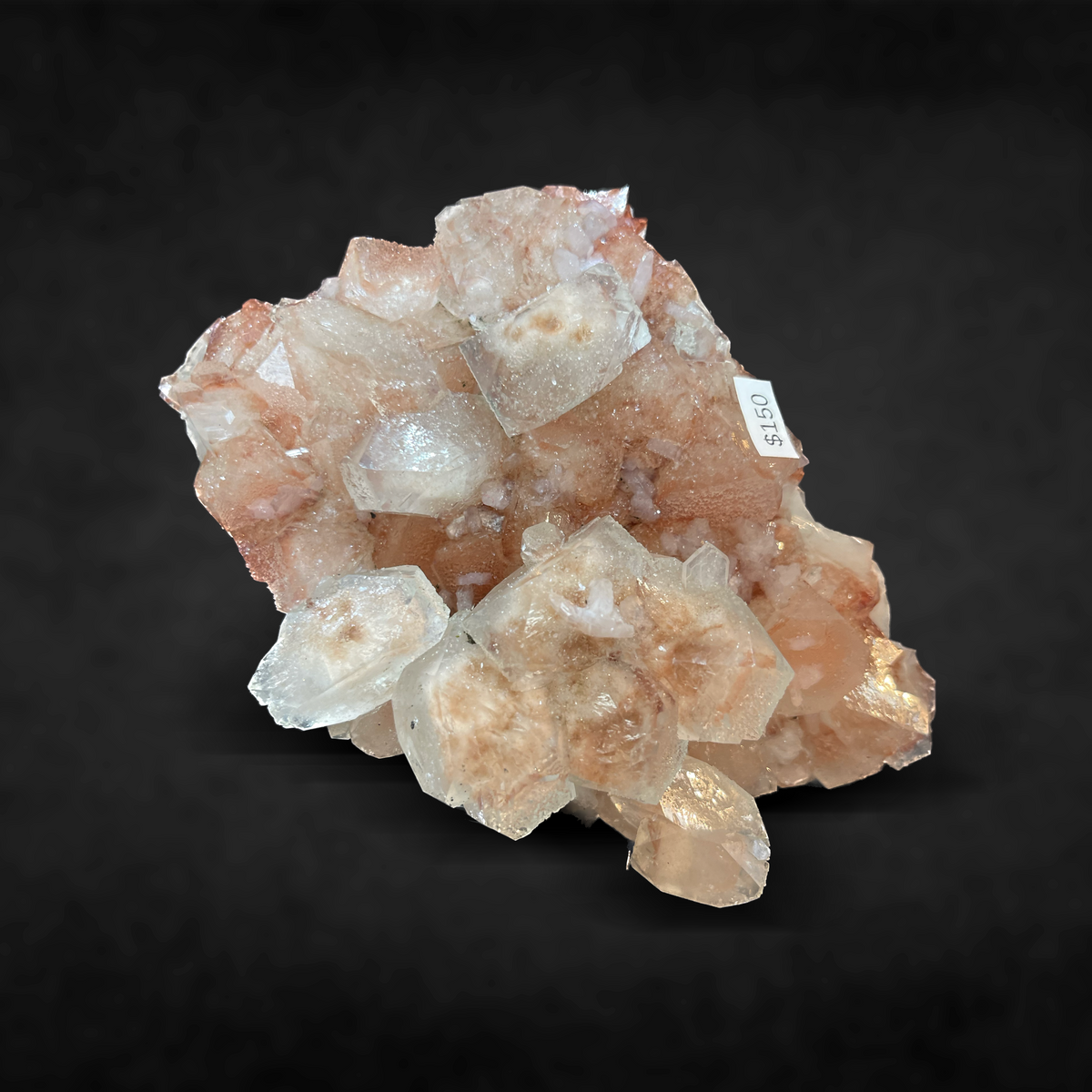 RED APOPHYLLITE WITH STILBITE