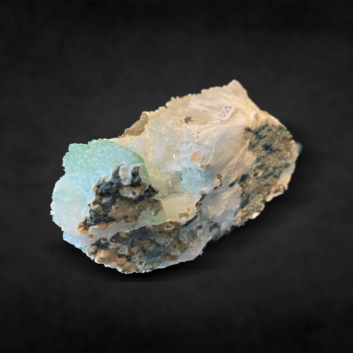 GREEN APOPHYLLITE WITH STILBITE