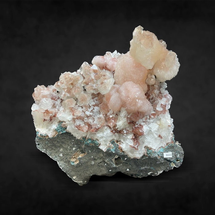 RED APOPHYLLITE WITH STILBITE